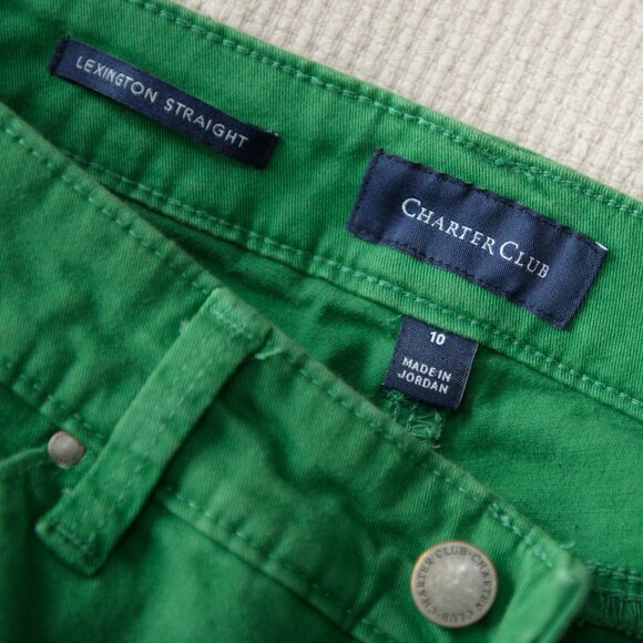 Charter Club Green Jeans, size 10 - Picture 4 of 5